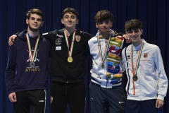 Riccione, 10-13 Maggio 2024 Campionato Nazionale Gold Cadetti e Giovani alle 6 specialità. In foto:  MOCCI, BENTIVOGLI, MARINETTI, GALLUZZO Foto: TRIFILETTI Andrea / Bizzi Team