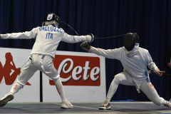 Riccione, 10-13 Maggio 2024 Campionato Nazionale Gold Cadetti e Giovani alle 6 specialità. In foto: GALLUZZO VS BENTIVOGLI Foto: TRIFILETTI Andrea / Bizzi Team